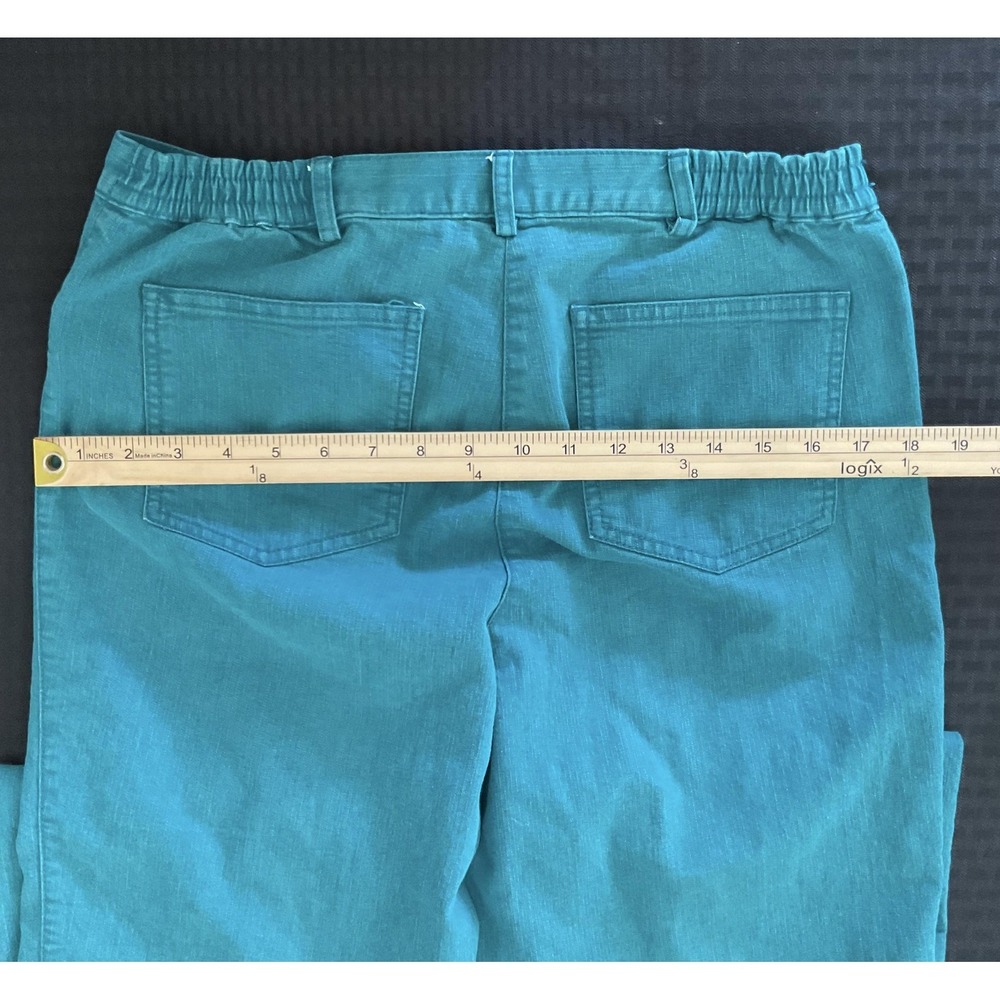 Ruby Rd. Jeans Womens 6 Turquoise High Rise Straight Relaxed Fit Stretch Denim - Picture 5 of 9